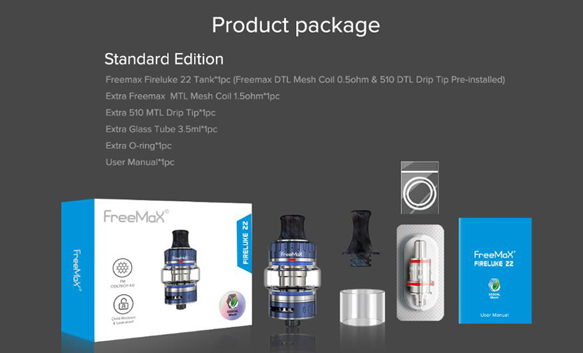 Freemax Fireluke 22 Tank Package